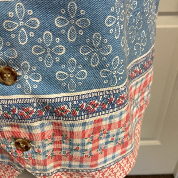 Vintage Vivaldi Denim Vest size Medium made in USA of 100% Cotton - Picture 5 of 9